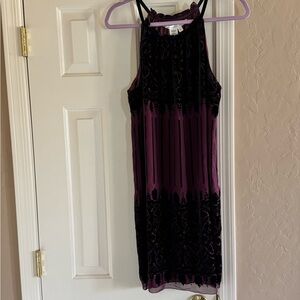 Max Studio  Black and Purple  Dress